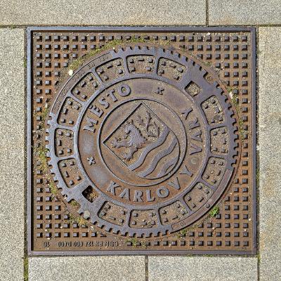 Karlovy Vary Coat of Arms Manhole Cover
