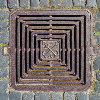 Saint Petersburg City Emblem Drainage Cover